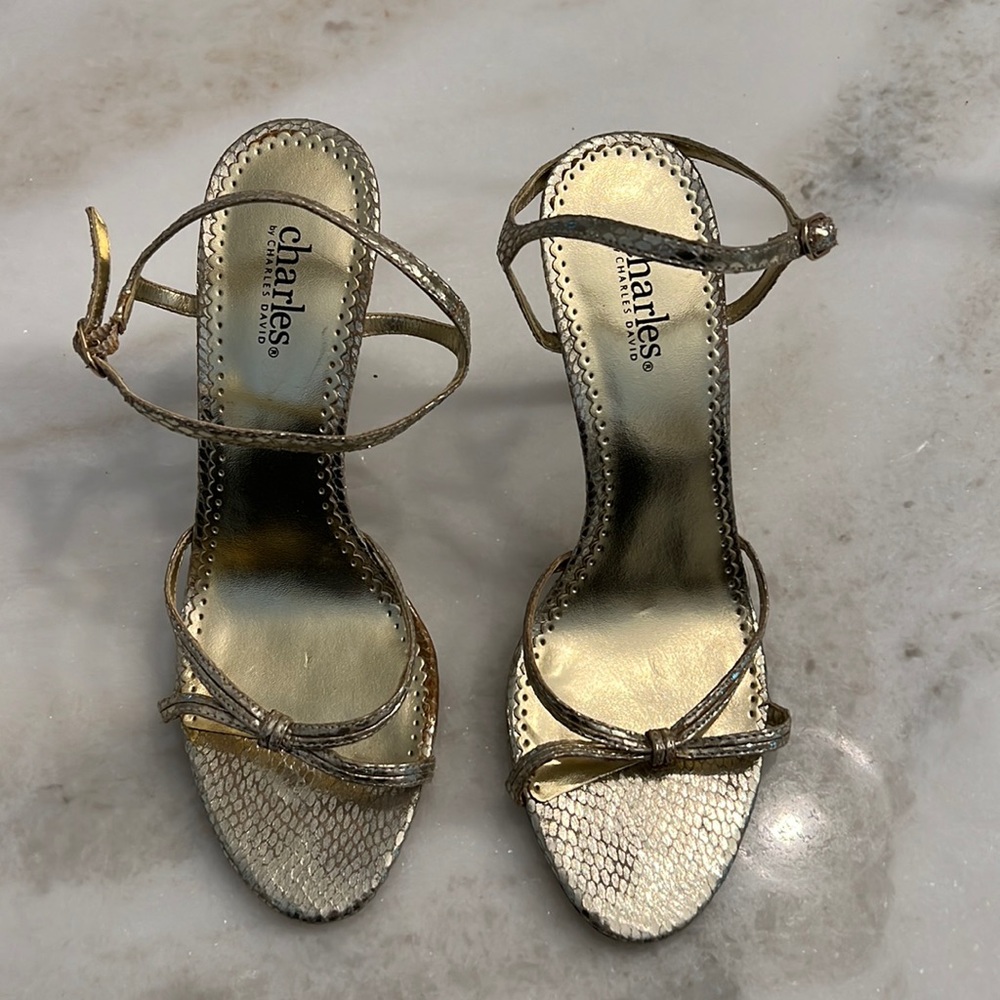 Gold heels. Charles by Charles David. Size 6.